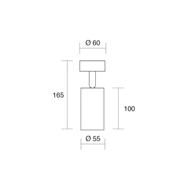 Lampada da parete/soffitto Simplie orientabile alluminio bianco d.55x165 GU10 Isyluce Lampade da tavolo